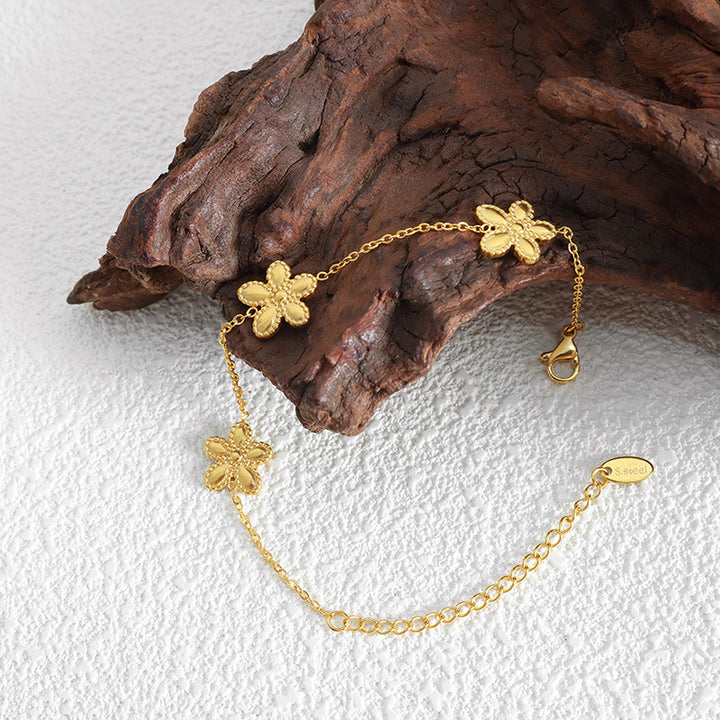 Нишевый круглый цветочный браслет и набор ожерелья