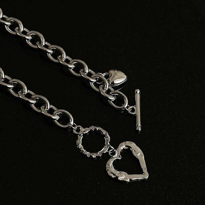 Collier de coeur creux doux doux niche femelle