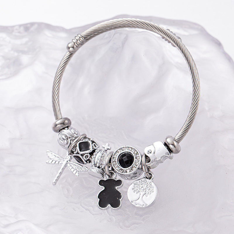 Bracelet en acier inoxydable ours en acier inoxydable d'ours en acier inoxydable