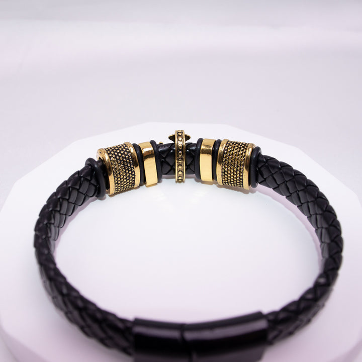 Pulseira tecida punk masculina