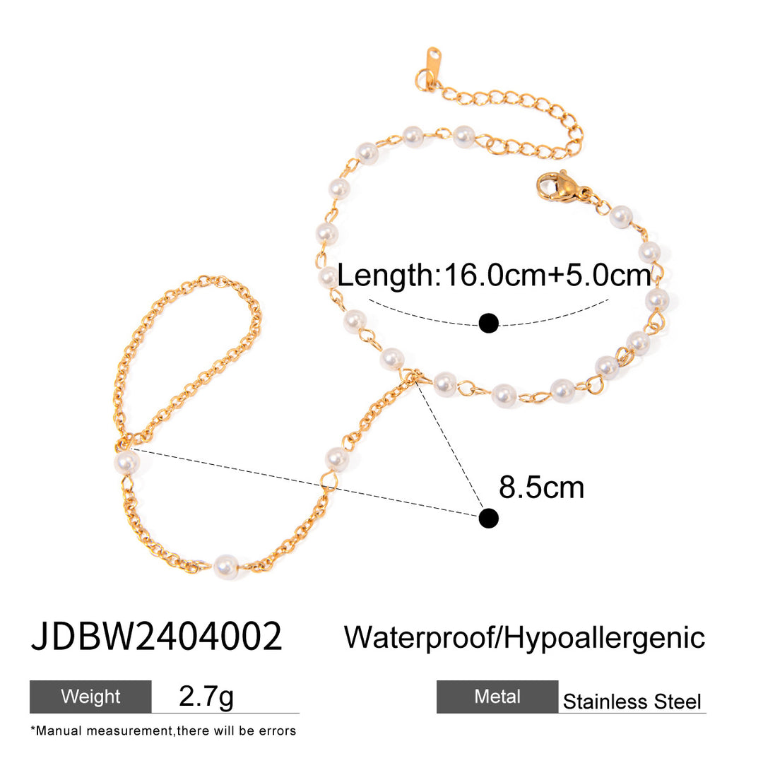 Trendy eenvoudige prachtige 18K gouden roestvrijstalen armband