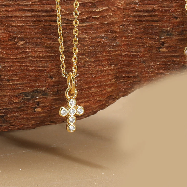 All-Match Cross Design Pendant Cellavicle Chain Halsband