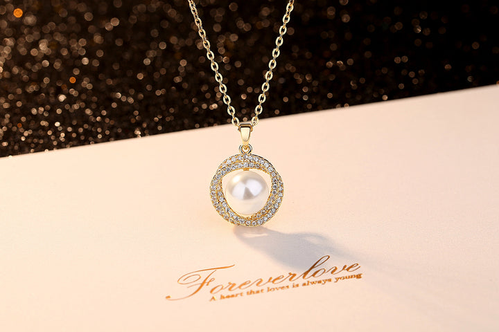 Collier pendentif de perle de fleur d'intérêt spécial de mode pour femmes