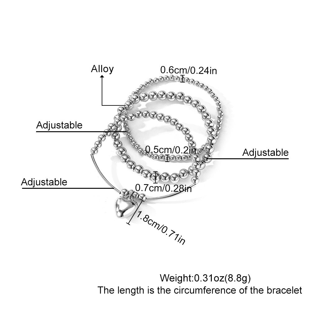 Шариковый браслет с 3 частями преувеличенного многослойного