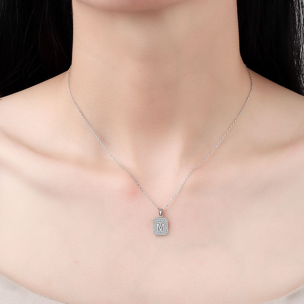 Frauenmode einfache Sterling Silber -Buchstabe Halskette