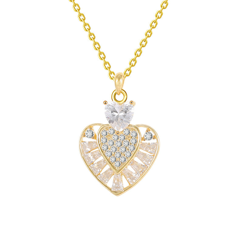 S925 Collier d'amour de style luxe abordable