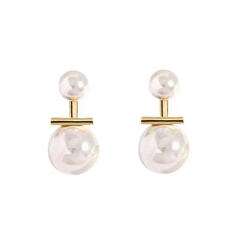 Silbernadellicht Luxus -Minderheit Perlenohrringe für Frauen