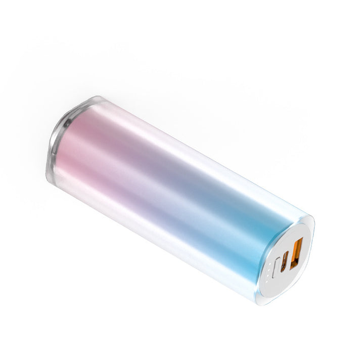 Mini lápiz labial portátil gradiente color banco de energía