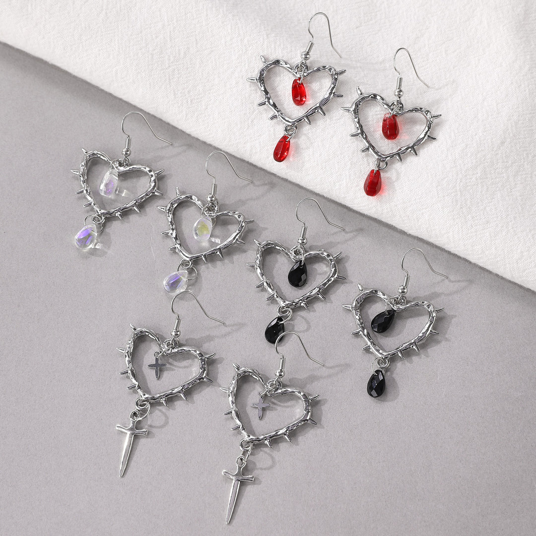 Mode handgefertigte Thorn Cross Ohrringe für Frauen