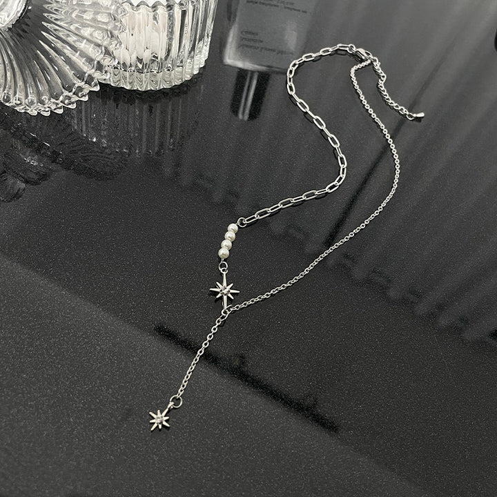 Special-interest Design Asterism Stitching Pearl Necklace