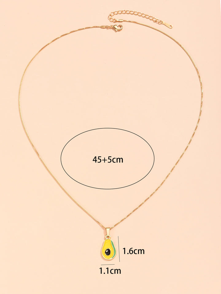 Simple Avocado Pendant Necklace For Women