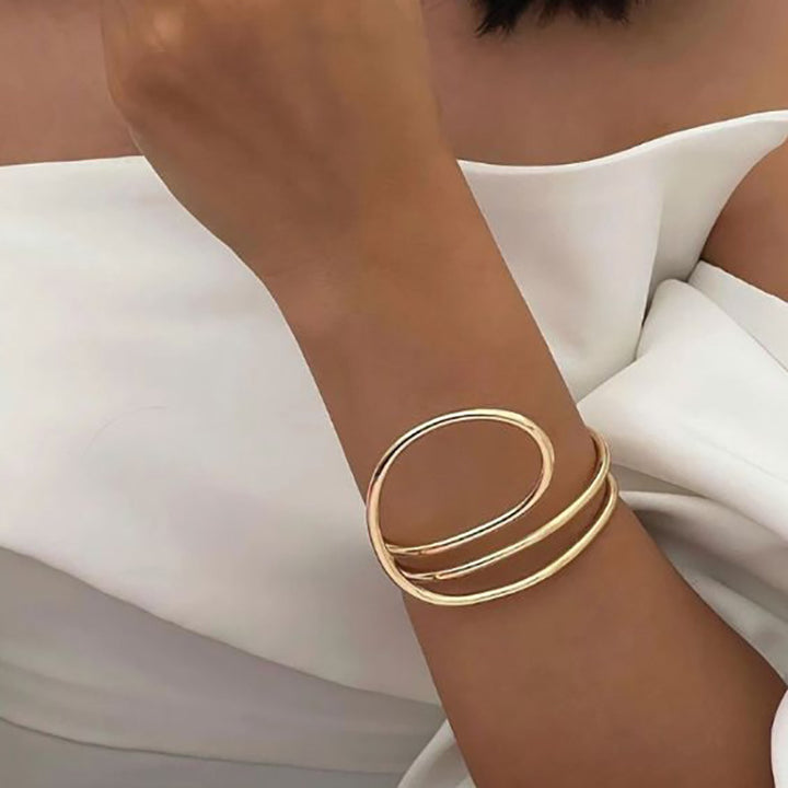 Pulsera geométrica de apertura de mujer para mujeres