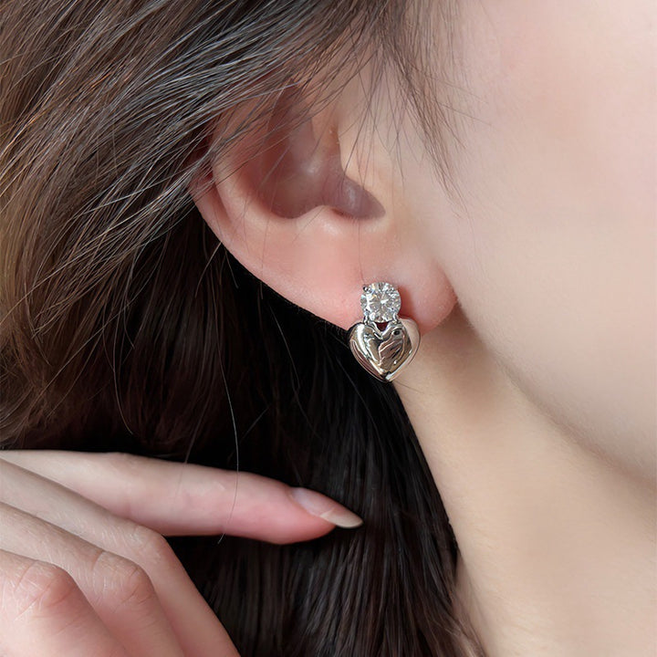 Rhinestone Love Women's Fashion Stud Earrings