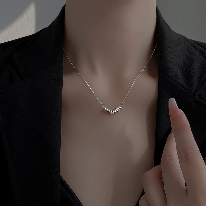 Women's Simple All-match S925 Silver Circle Necklace