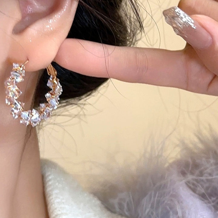 Women's Fashion Full Diamond Earrings Special-interest Design