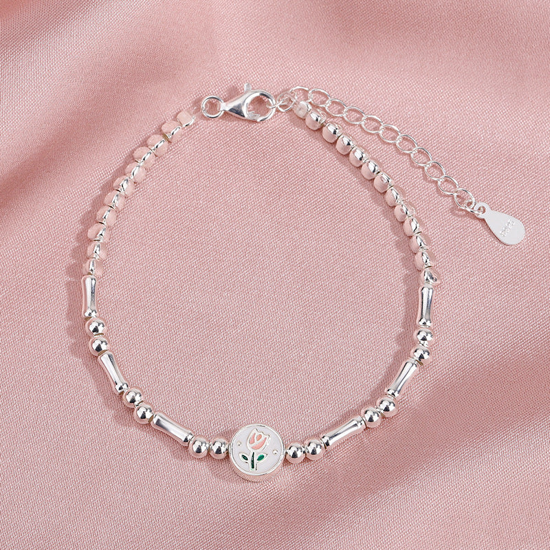 Women's Fashion Silver Tulip Bracelet