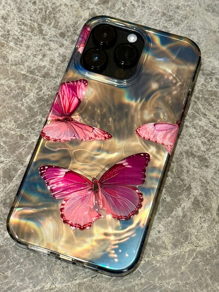Water Ripple Laser Butterfly Phone Case