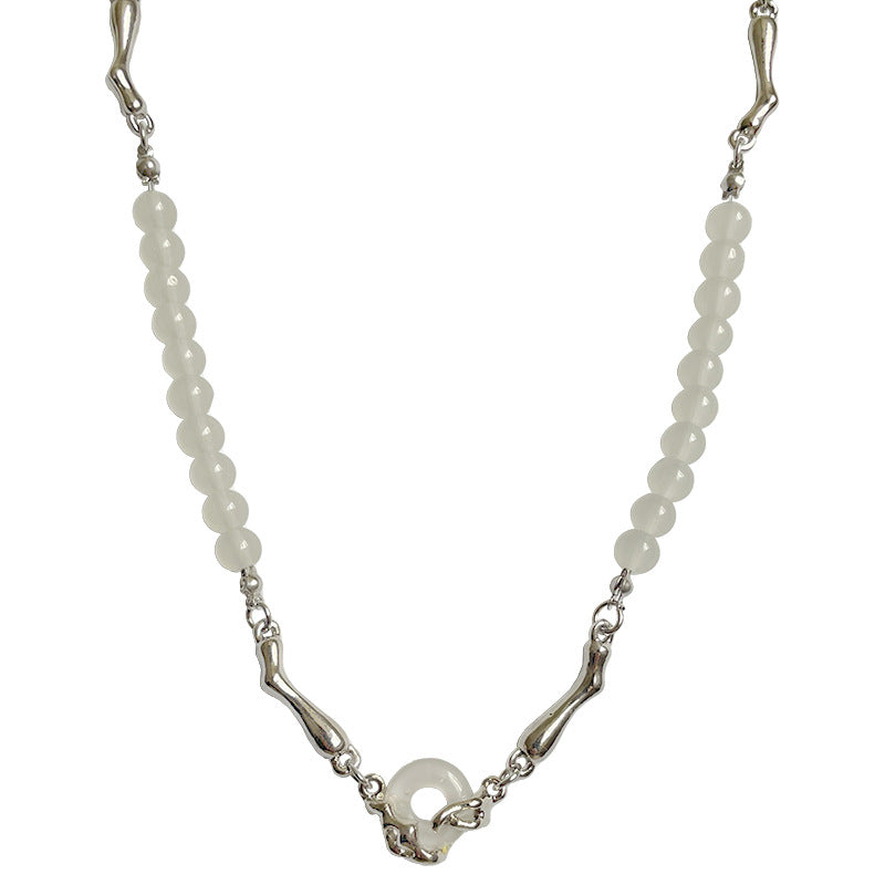 Nouveau collier de perle de boucle de paix de style chinois