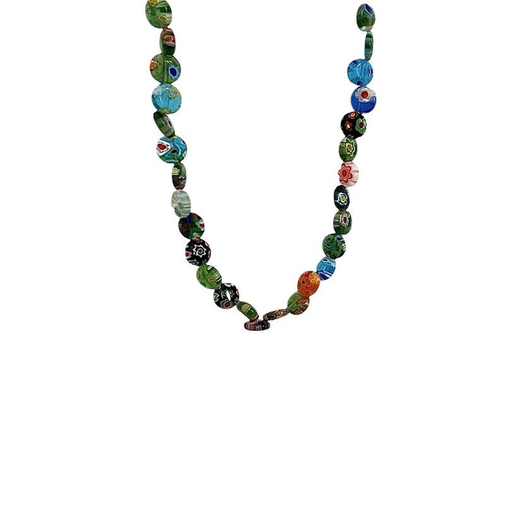 Collier de perle de glaçure colorée pour femmes
