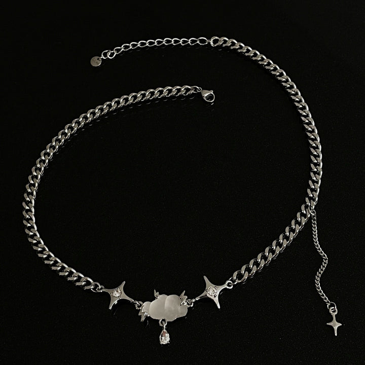 Sweet Cool Personality Asterism Cloud Necklace Light Luxury