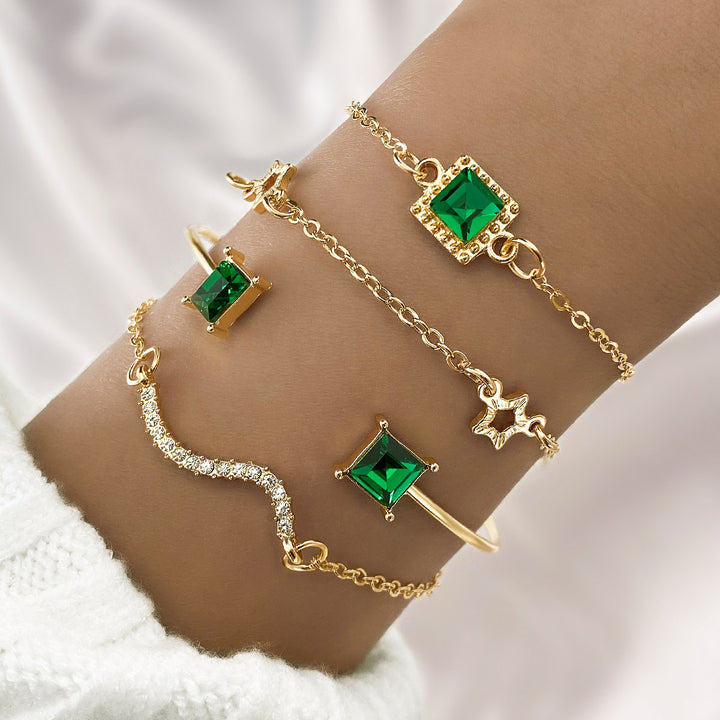 Emerald Square Diamond Xingx armbandpak