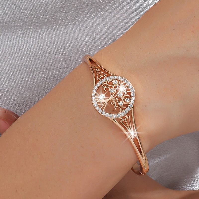 Fashion Electroplated Tree Of Life Bracelet Female Niche