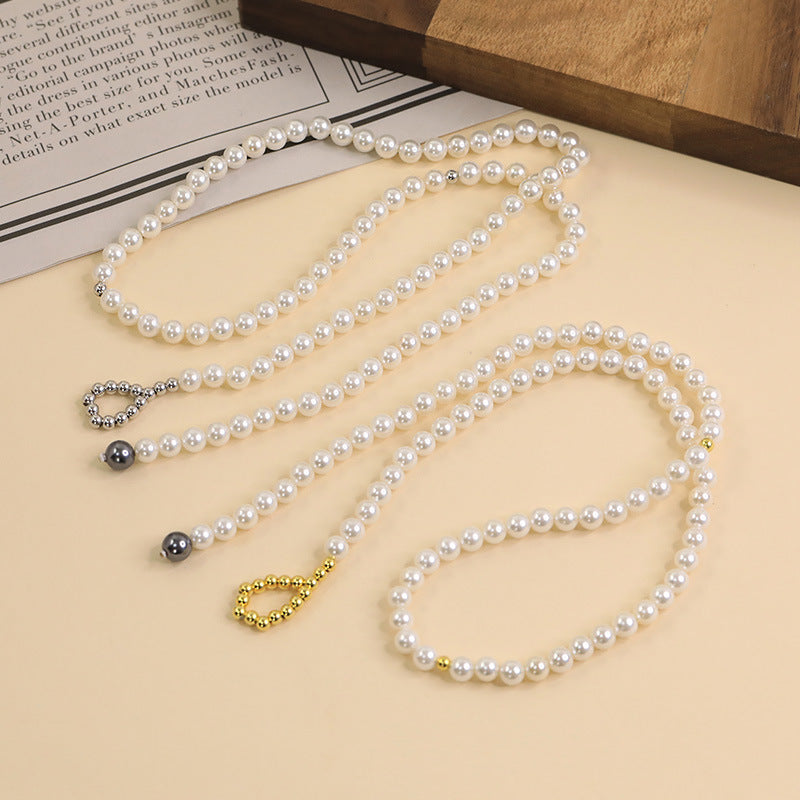 925 Sterling Silber Einfache Hochwertige Halskette Frauen Shijia Shell Perlen Spezialinteresse Design Pull-up