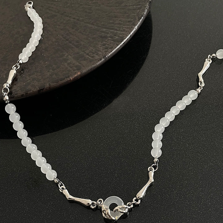 Neue chinesische Stil Friedensschnalle Perlenkette