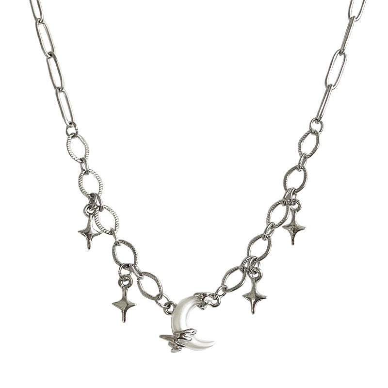 Special-interest Design Asterism Moon Necklace For Women