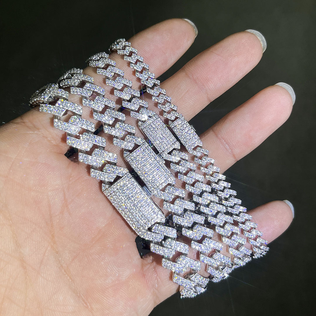 Cubaanse link ketting armband zilveren hiphop voor mannen en vrouwen