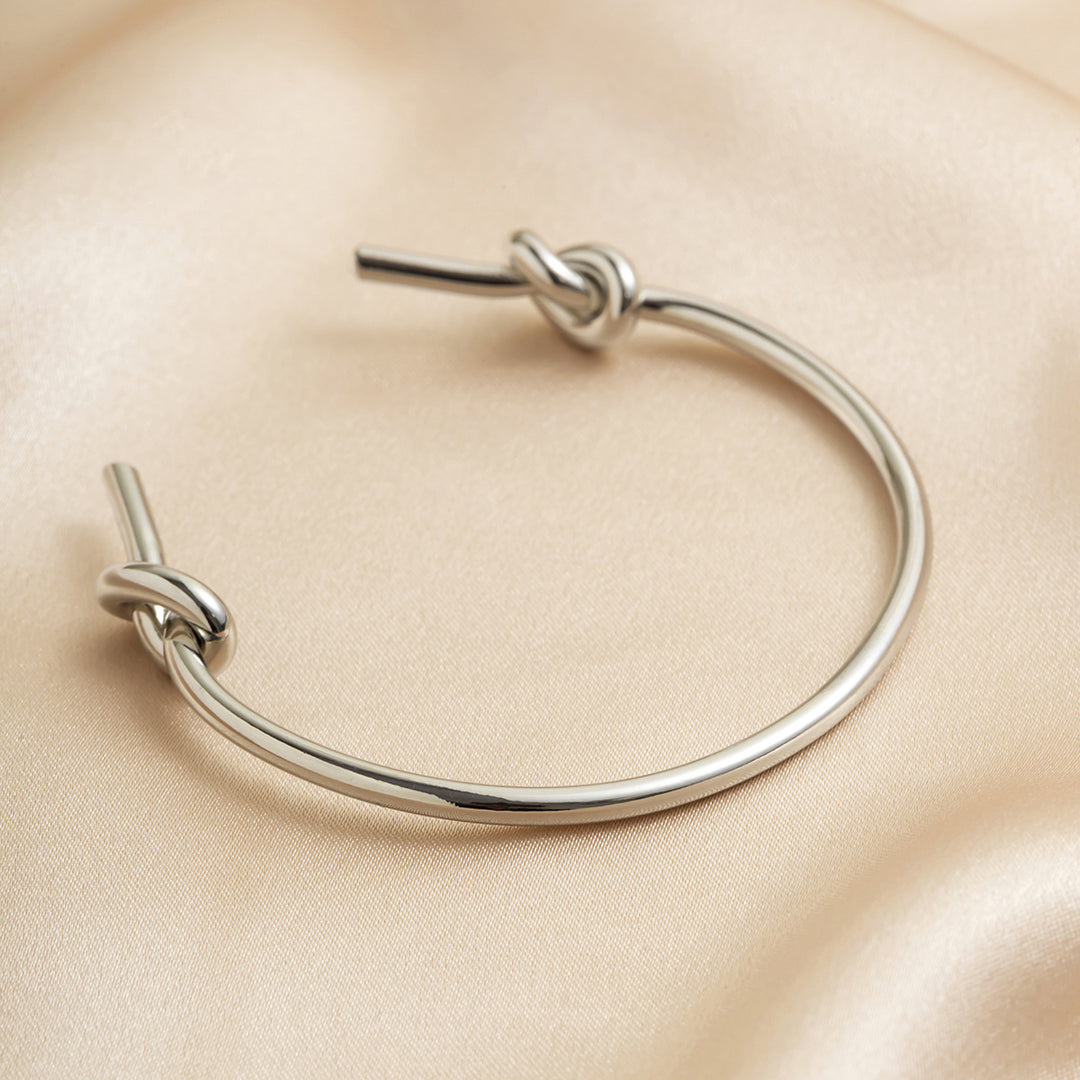 Ontwerp dubbele laag holle knoop open armband voor vrouwen sieraden bruiloft pulseiras liefhebber cadeau