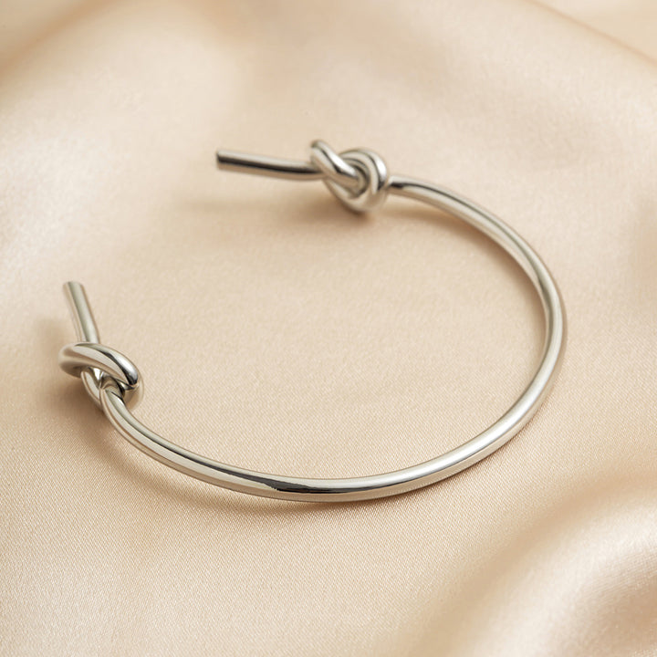 Design Double-layer Hollow Knot Open-ended Bracelet Women