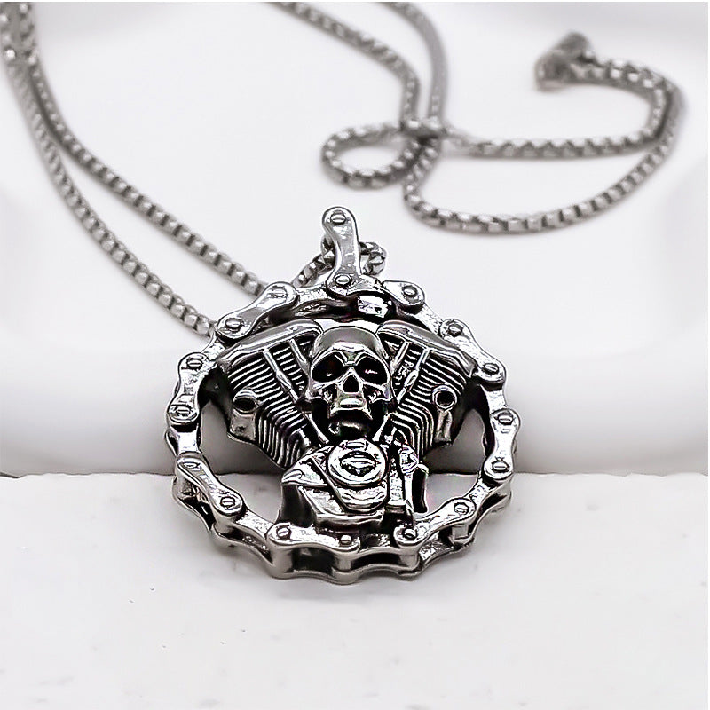 European And American Skull Pendant Men's Metal Alloy Necklace