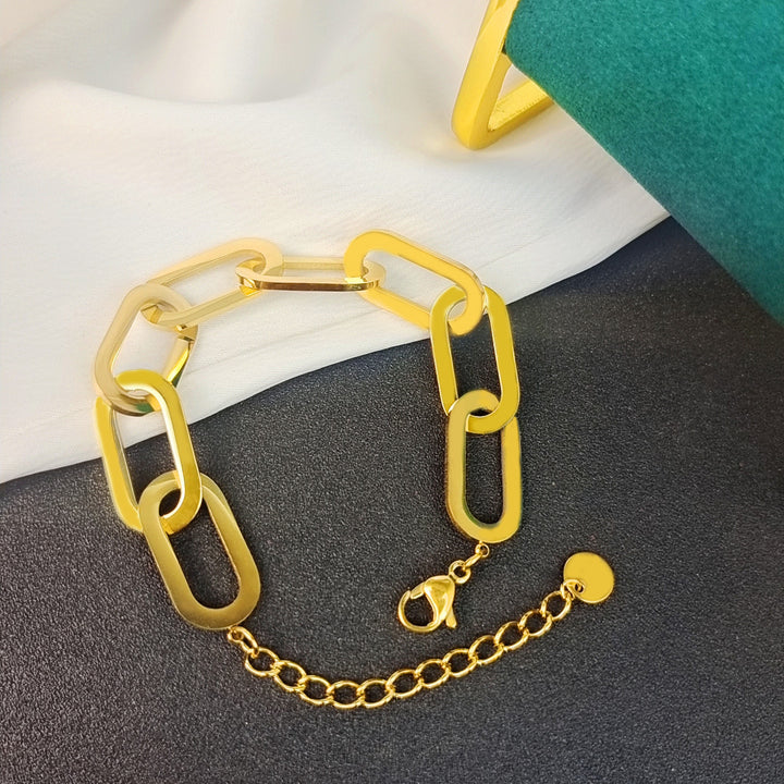Koreańska bransoletka stalowa mody w stylu INS
