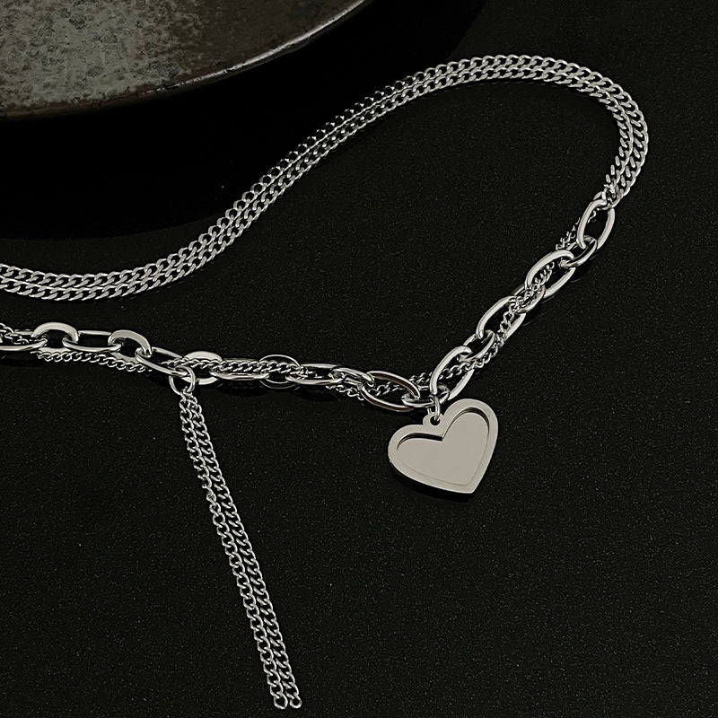 Sweet Cool Light Extravagant Love Heart Tassel Necklace