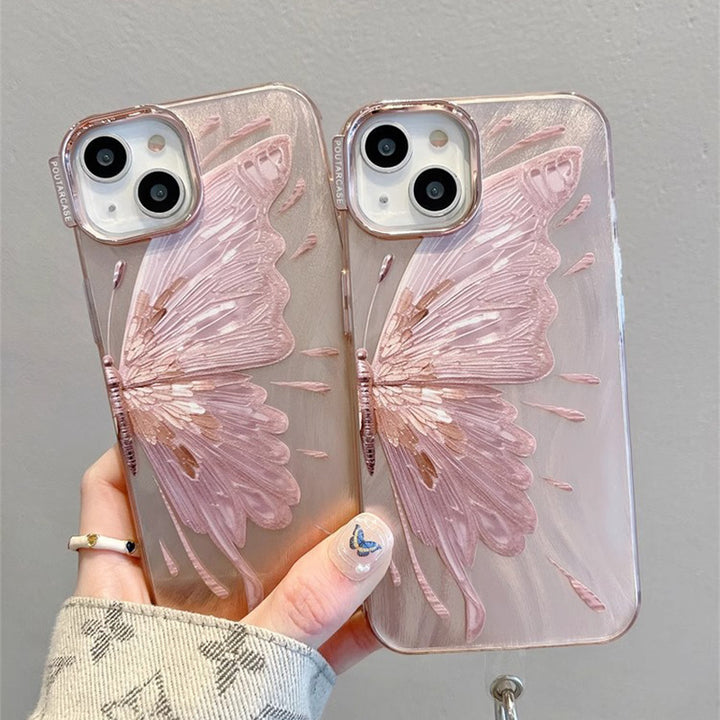 Electroplated Butterfly Pattern Phone Case Protective Cover