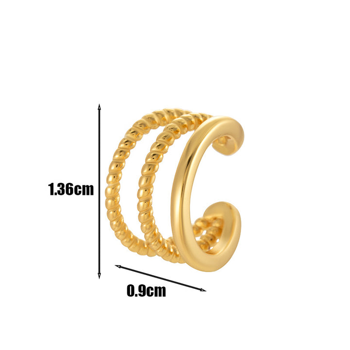 Clip de ureche de cartilaj în formă de U zircon pătrat