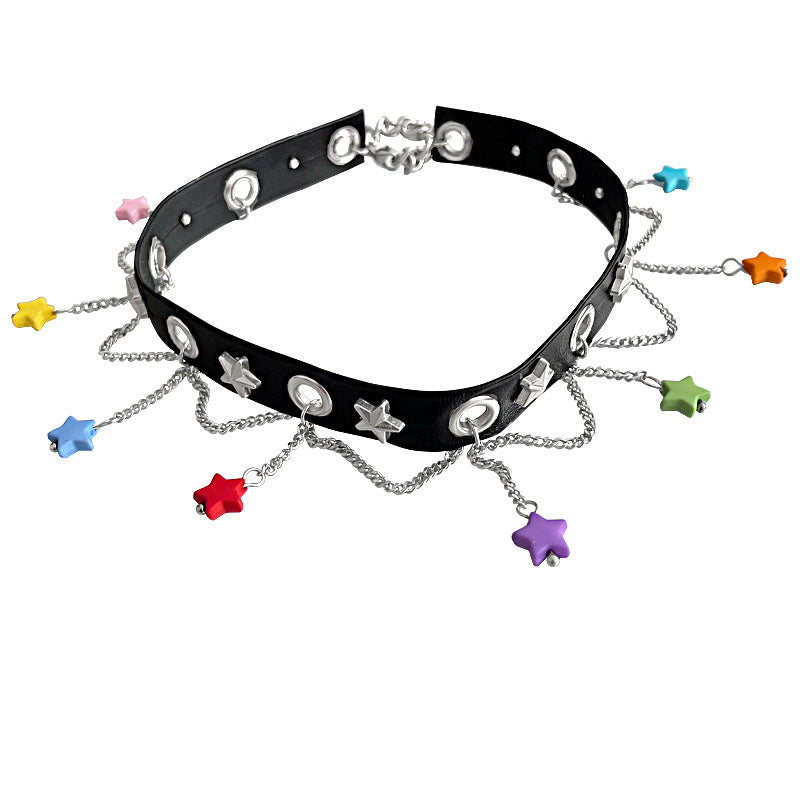 Collier de gland xingx coloré punk cool doux