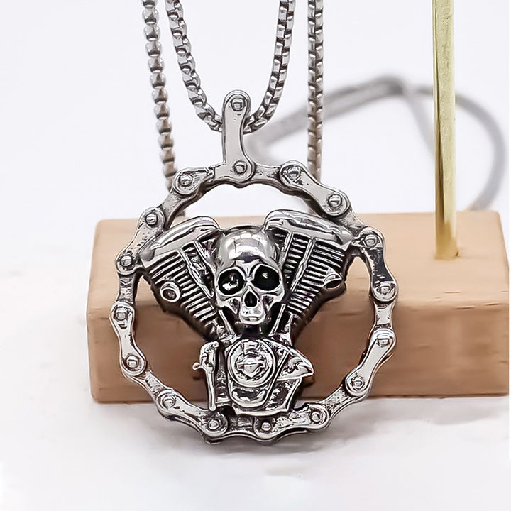 European And American Skull Pendant Men's Metal Alloy Necklace