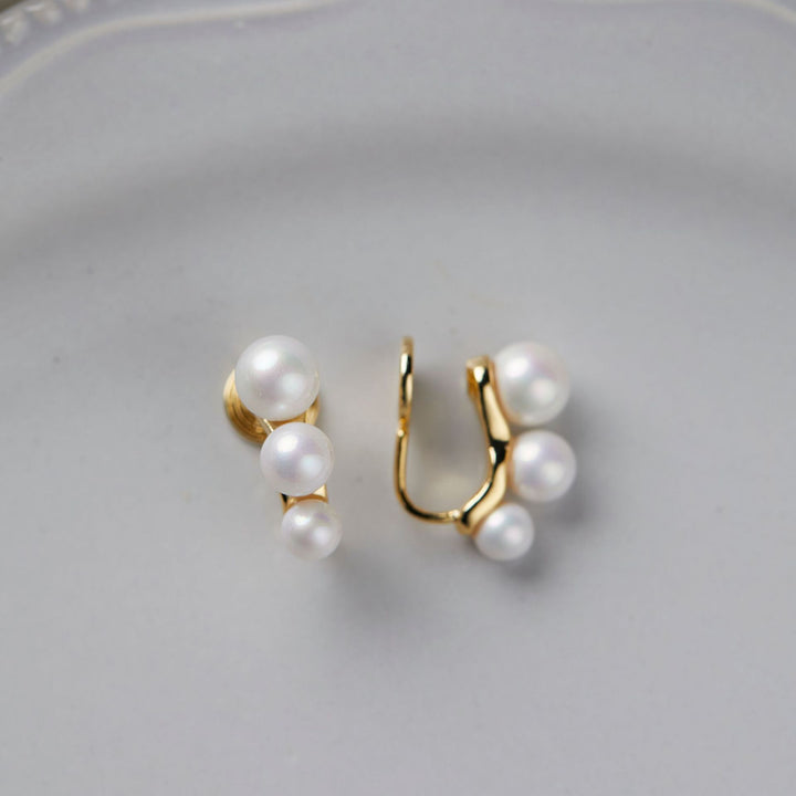 Women's Pearl Earrings Mosquito Coil Vintage