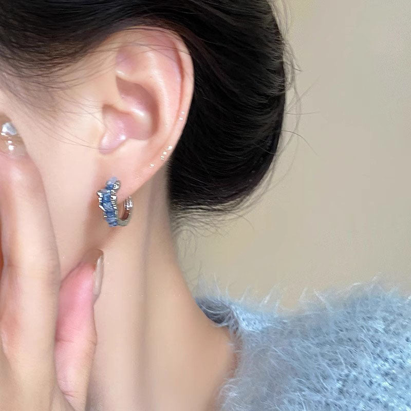 Blue Ear Ring kvinnors trendiga örhängen