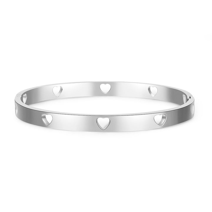Heart Trendy Stainless Steel Simple Buckle Bracelet