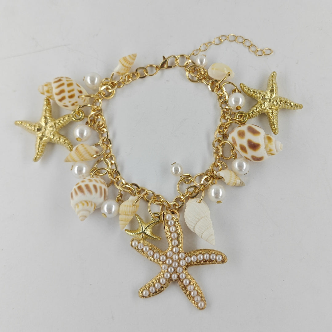 Projeto de personalidade Moda Ocean Boho Starfish Shell Bracelet