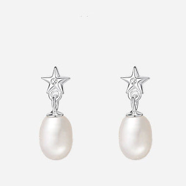 Gwiazda mody Pearl Ear Studs Kobiety