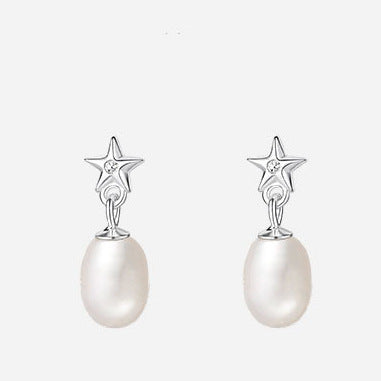 Fashion Star Pearl Ear Studs Women