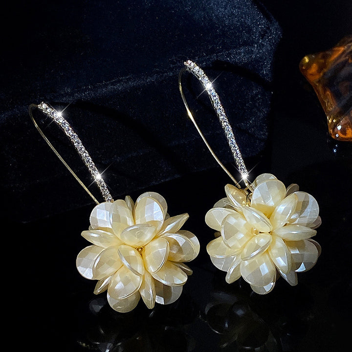 Retro Diamonds Flowers Cercei de cârlig pentru urechi