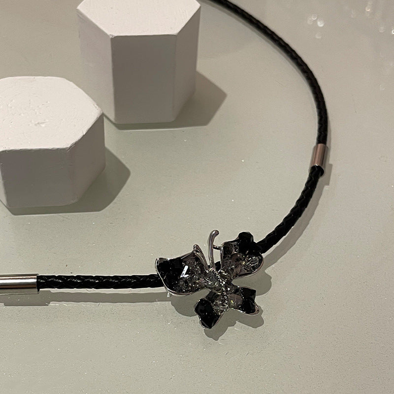 Черная бабочка персонализированное ожерелье женского высококлассного подвески