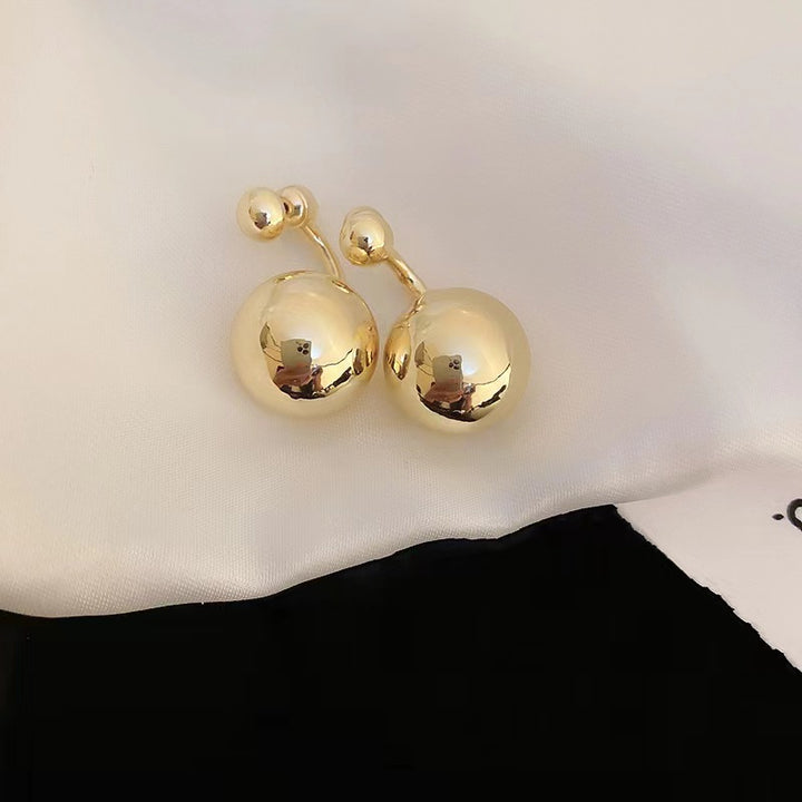 Женские модные круглые шарики металлические персонализированные серьги
