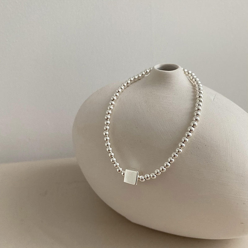 Silber süßes liebevolles Herz Armband Frauen Retro einfache Geometrie