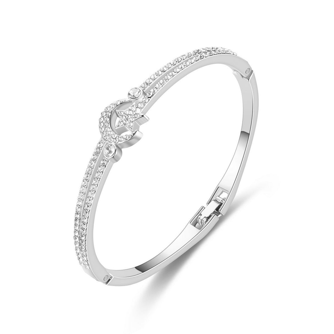 Brazalete de estrella de diamantes de imitación refinada